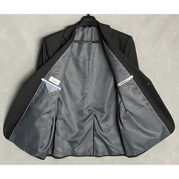 Haggar Men's 46R Classic Fit Premium Stretch Suit Jacket Charcoal NEW - Picture 7 of 11